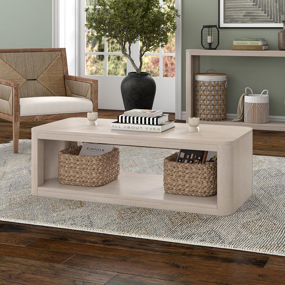 Hudson & Canal - Kellan 47in Wide Rectangular Coffee Table in Alder White - CT2177 veiw 6