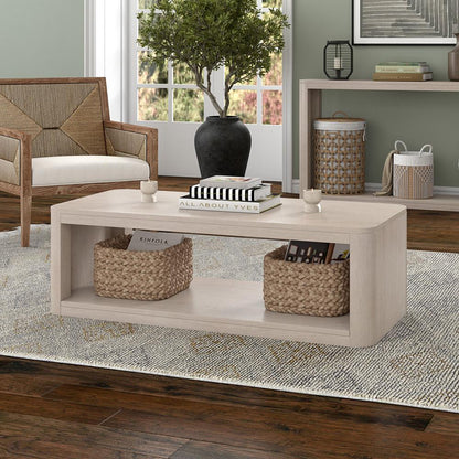 Hudson & Canal - Kellan 47in Wide Rectangular Coffee Table in Alder White - CT2177 veiw 6