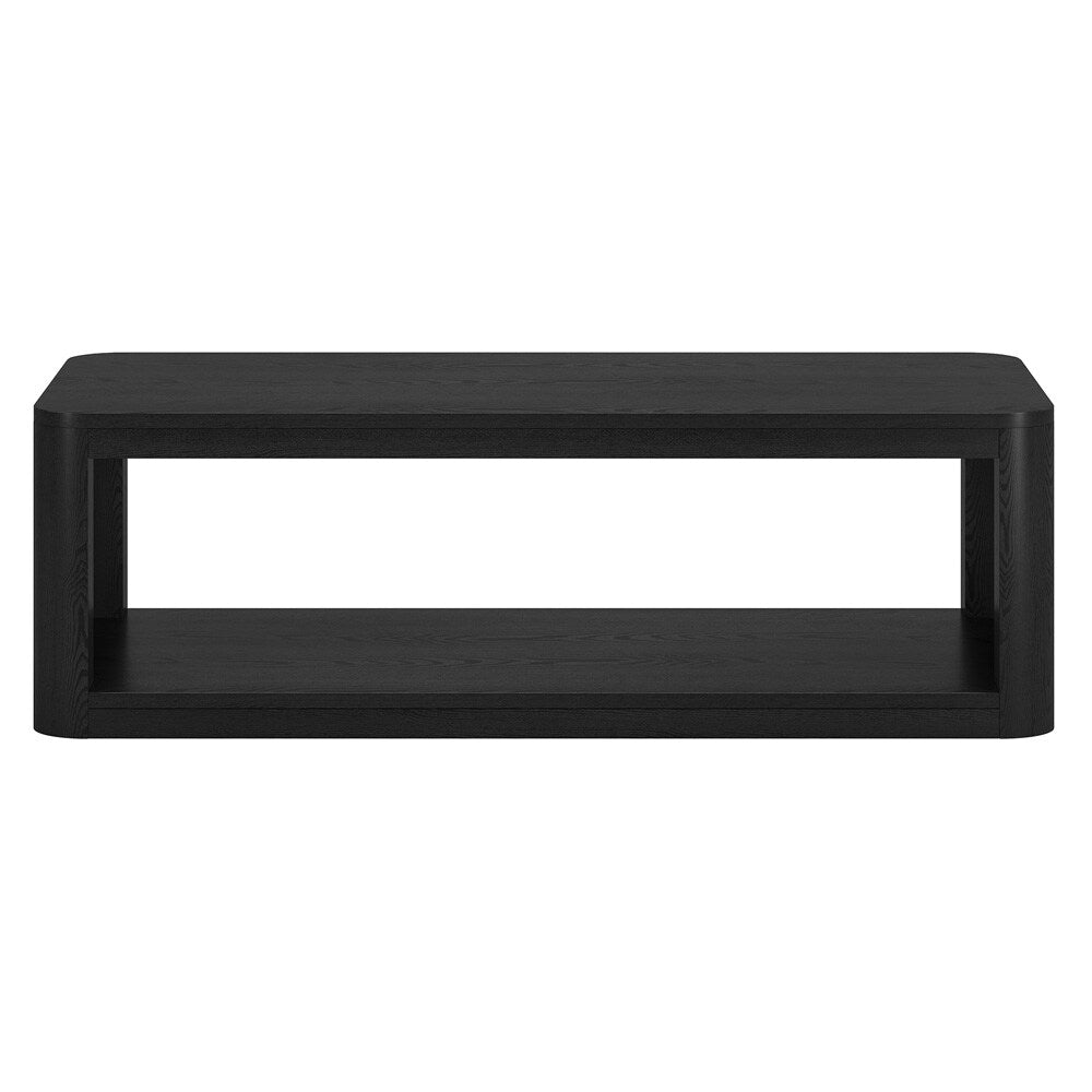 Hudson & Canal - Kellan 47in Wide Rectangular Coffee Table in Black Grain - CT2176 veiw 2