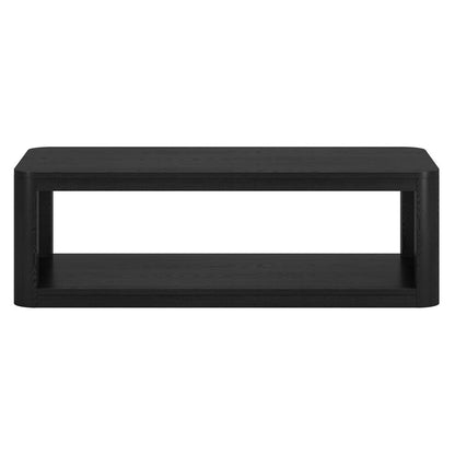 Hudson & Canal - Kellan 47in Wide Rectangular Coffee Table in Black Grain - CT2176 veiw 2