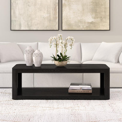 Hudson & Canal - Kellan 47in Wide Rectangular Coffee Table in Black Grain - CT2176 veiw 4