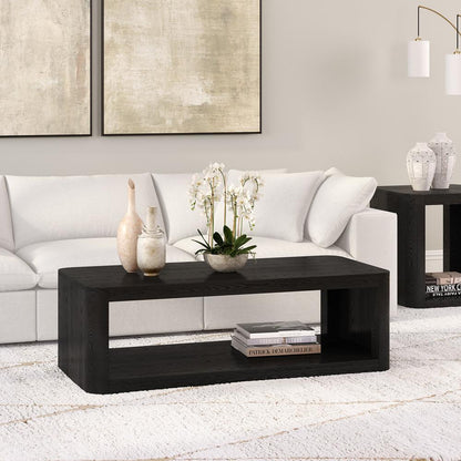 Hudson & Canal - Kellan 47in Wide Rectangular Coffee Table in Black Grain - CT2176 veiw 5