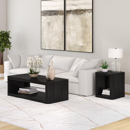 Hudson & Canal - Kellan 47in Wide Rectangular Coffee Table in Black Grain - CT2176 veiw 7