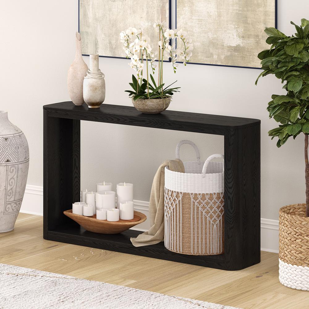 Hudson & Canal - Kellan 52in Wide Rectangular Console Table in Black Grain - AT2179 veiw 6