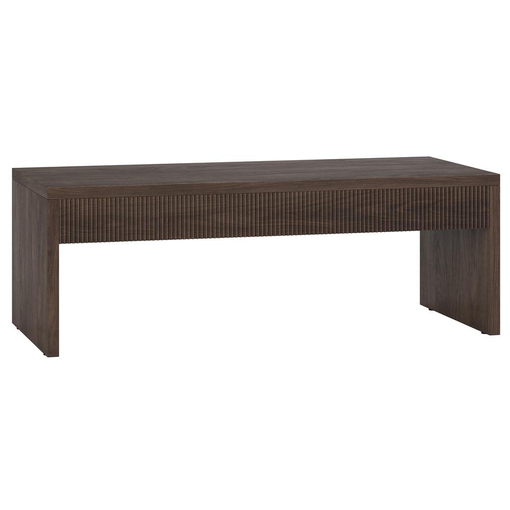 Hudson & Canal - Lawrence 48in Wide Rectangular Coffee Table in Alder Brown - CT2242 veiw 1