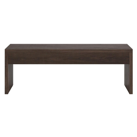 Hudson & Canal - Lawrence 48in Wide Rectangular Coffee Table in Alder Brown - CT2242 veiw 2