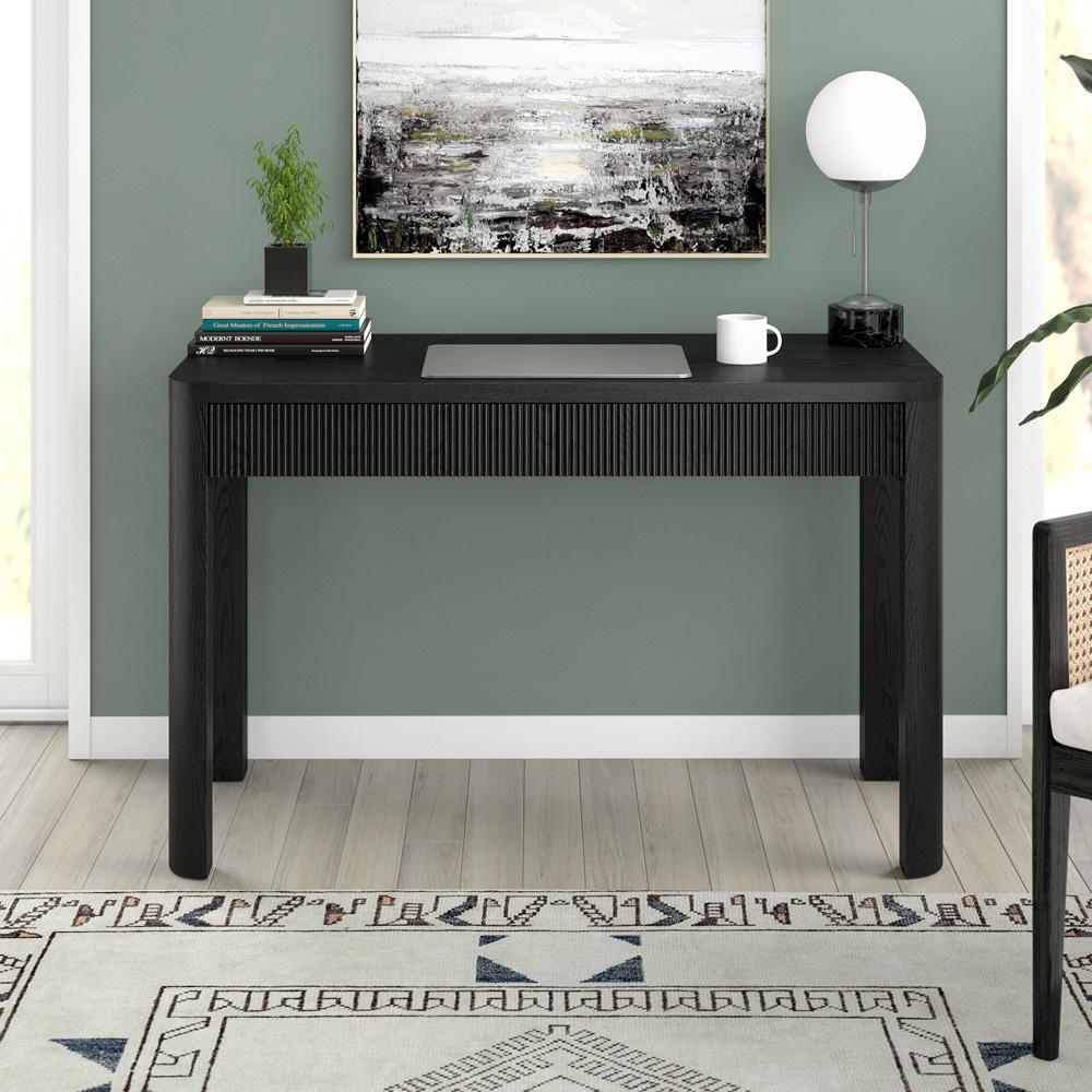 Hudson & Canal - Mendoza 48 Wide Rectangular Desk in Black Grain - OF2270 veiw 6