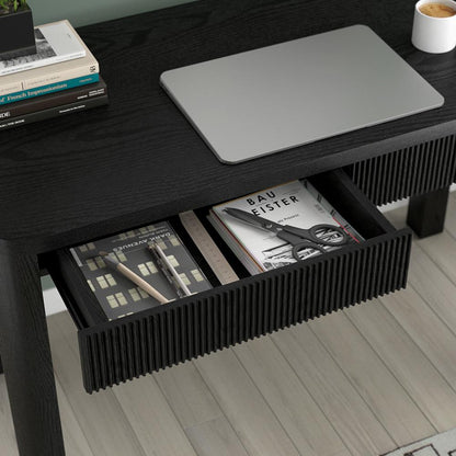 Hudson & Canal - Mendoza 48 Wide Rectangular Desk in Black Grain - OF2270 veiw 8
