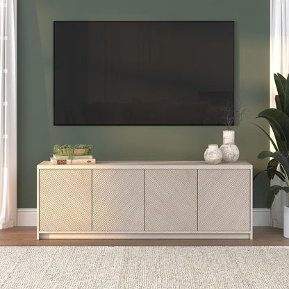 Hudson & Canal - Renad Rectangular TV Stand for TVs up to 78in in Alder White - TV2249 veiw 5
