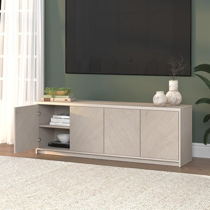 Hudson & Canal - Renad Rectangular TV Stand for TVs up to 78in in Alder White - TV2249 veiw 7
