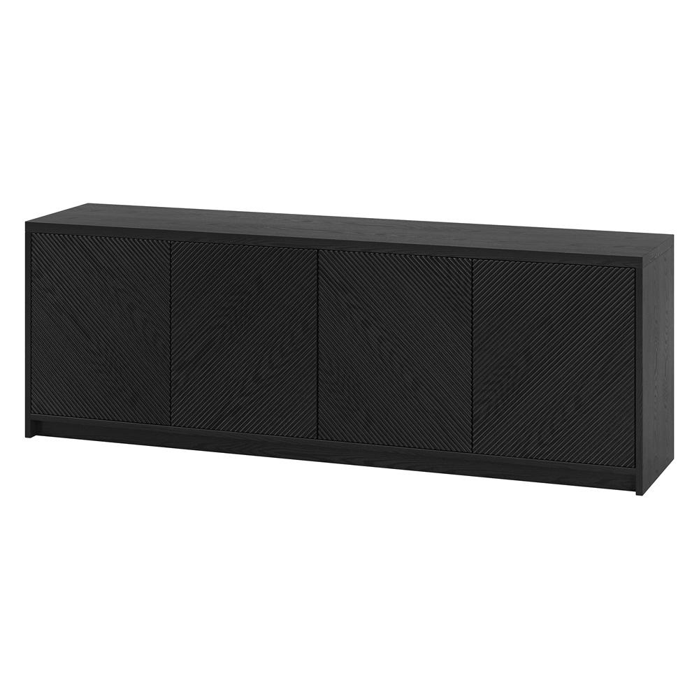Hudson & Canal - Renad Rectangular TV Stand for TVs up to 78in in Black Grain - TV2248 veiw 3