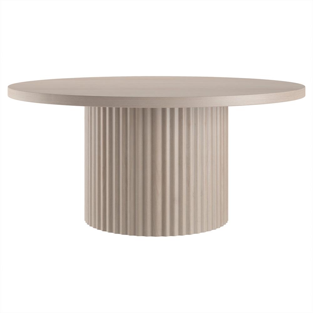 Hudson & Canal - Rollan 32in Wide Round Coffee Table in Alder White - CT2278 veiw 1