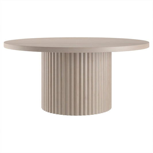Hudson & Canal - Rollan 32in Wide Round Coffee Table in Alder White - CT2278 veiw 1