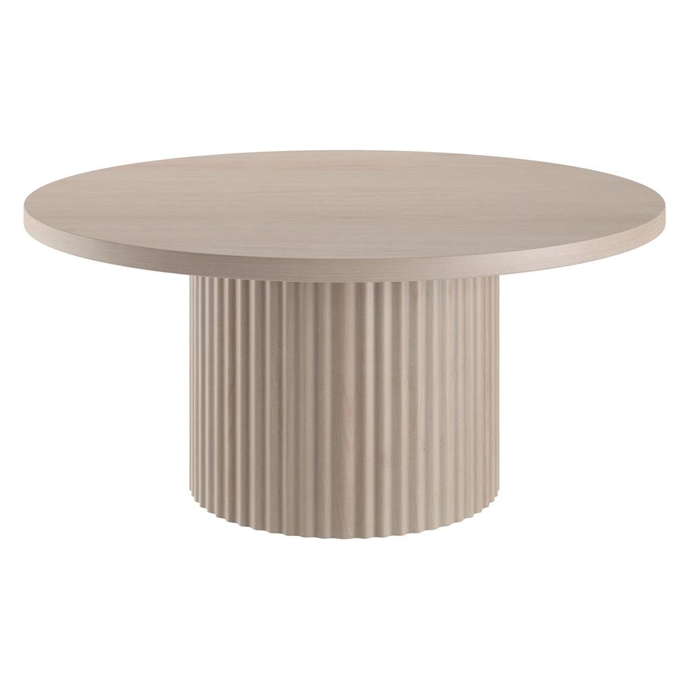 Hudson & Canal - Rollan 32in Wide Round Coffee Table in Alder White - CT2278 veiw 2