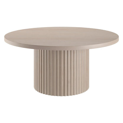 Hudson & Canal - Rollan 32in Wide Round Coffee Table in Alder White - CT2278 veiw 2