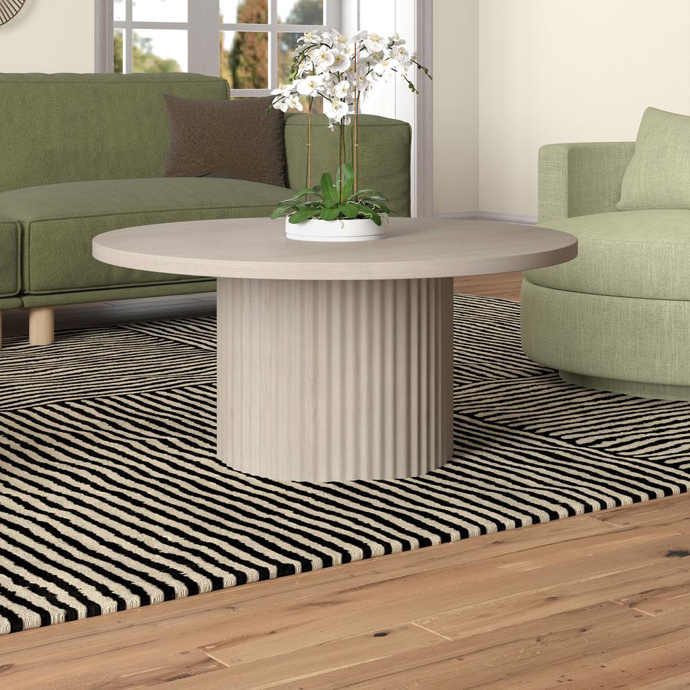 Hudson & Canal - Rollan 32in Wide Round Coffee Table in Alder White - CT2278 veiw 4