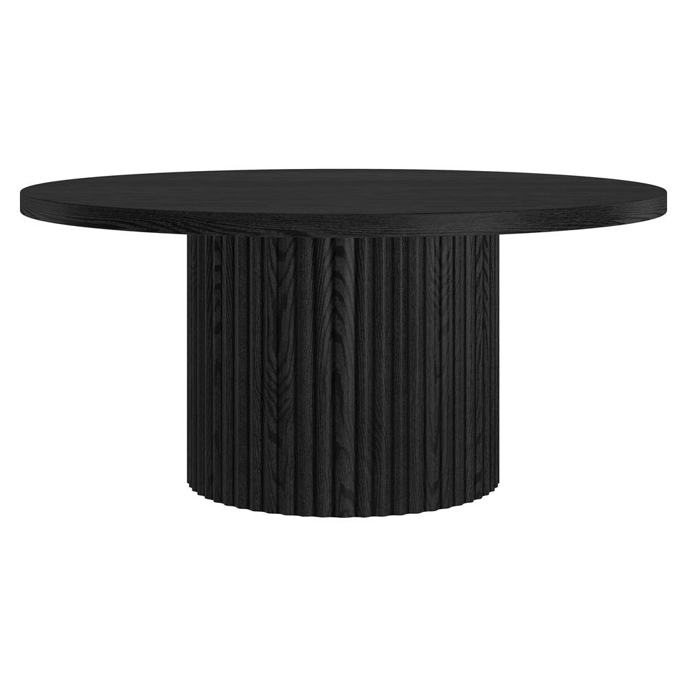 Hudson & Canal - Rollan 32in Wide Round Coffee Table in Black Grain - CT2277 veiw 1