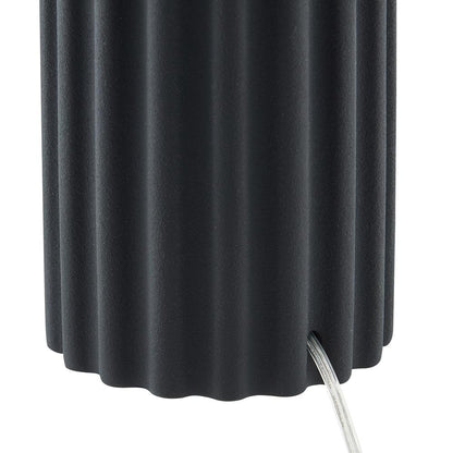 Hudson & Canal - Seren 23in Tall Table Lamp with Fabric Shade in Matte Black/Brass/White - TL2214 veiw 4
