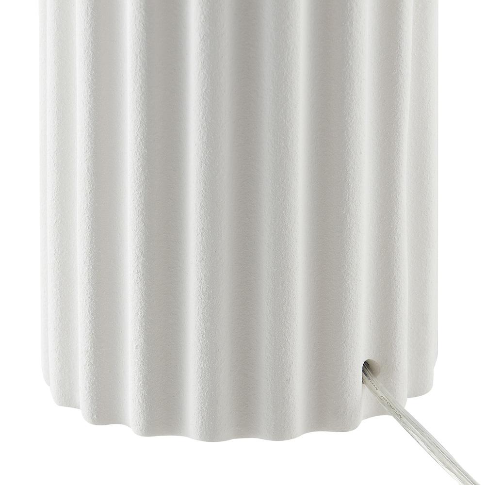 Hudson & Canal - Seren 23in Tall Table Lamp with Fabric Shade in Matte White/Brass/White - TL2215 veiw 4