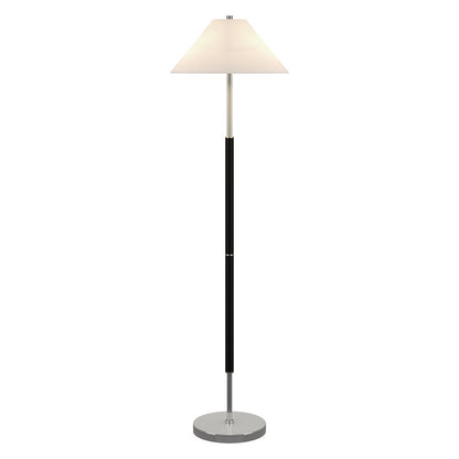 Hudson & Canal - Simona 2-Light Floor Lamp with Fabric Shade in Matte Black/Polished Nickel - FL2039 veiw 2