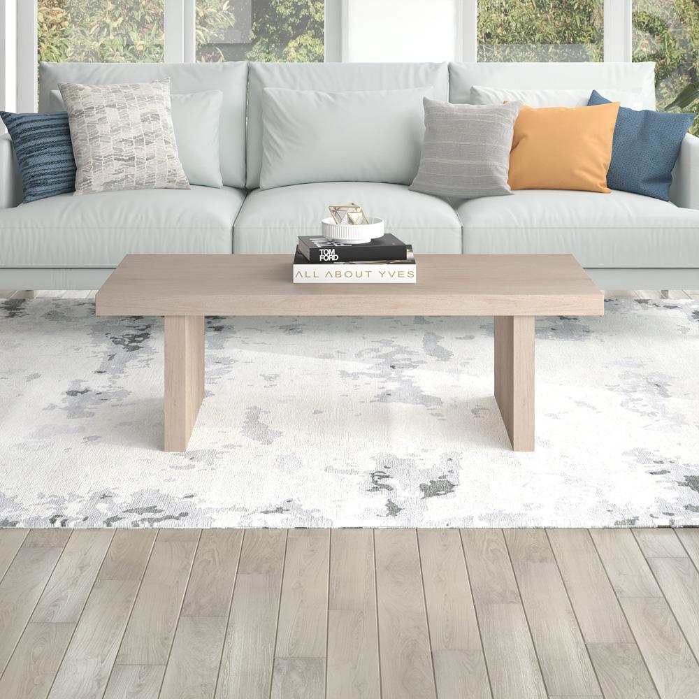 Hudson & Canal - Soren 48in Wide Rectangular Coffee Table in Alder White - CT2246 veiw 6