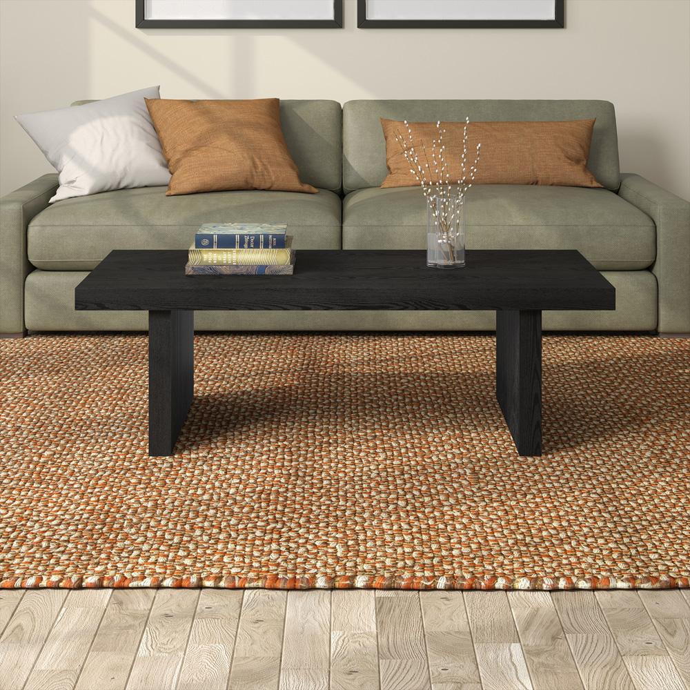 Hudson & Canal - Soren 48in Wide Rectangular Coffee Table in Black Grain - CT2245 veiw 6