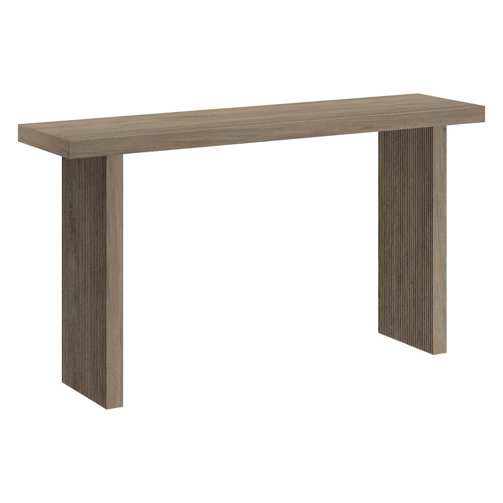 Hudson & Canal - Soren 55in Wide Rectangular Console Table in Antiqued Gray Oak - AT2267 veiw 1