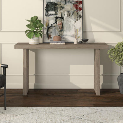 Hudson & Canal - Soren 55in Wide Rectangular Console Table in Antiqued Gray Oak - AT2267 veiw 6