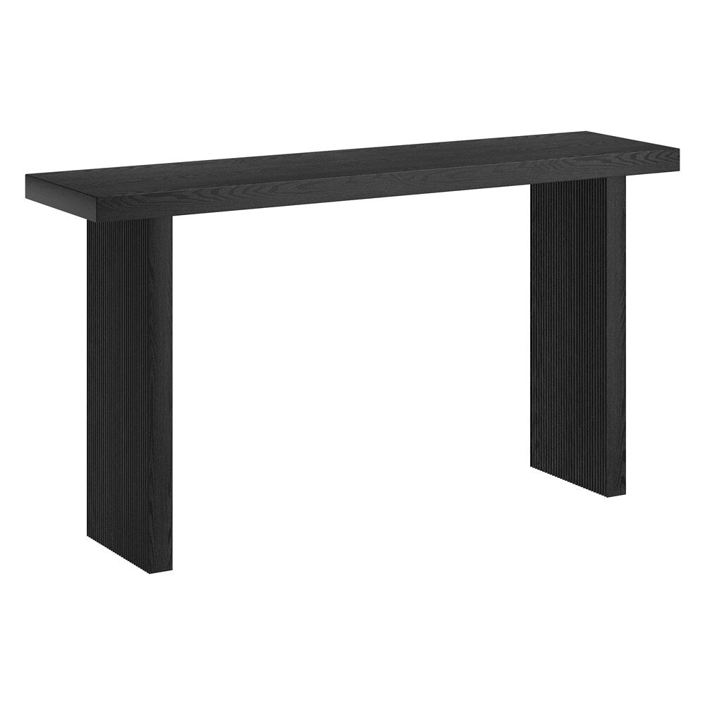 Hudson & Canal - Soren 55in Wide Rectangular Console Table in Black Grain - AT2266 veiw 1