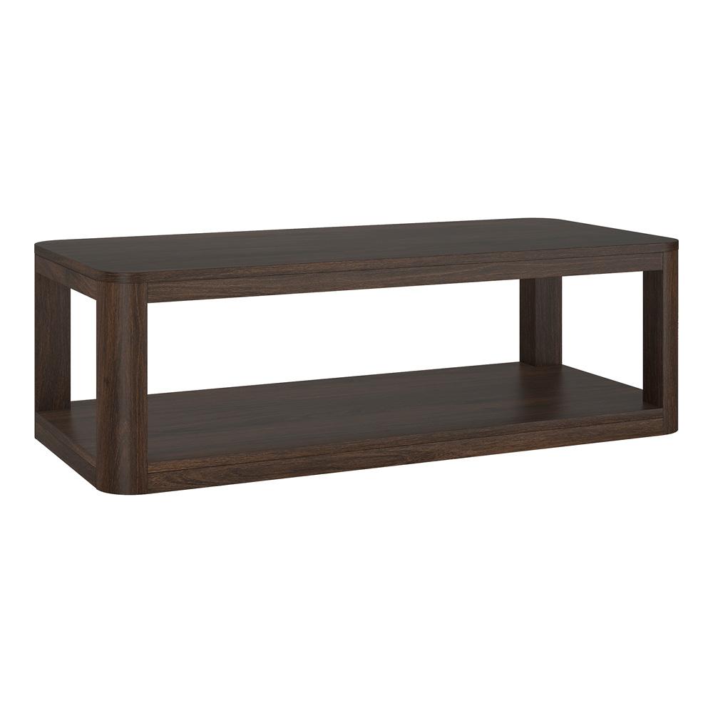 Hudson & Canal - Stellan 47in Wide Rectangular Coffee Table in Alder Brown - CT2197 veiw 1