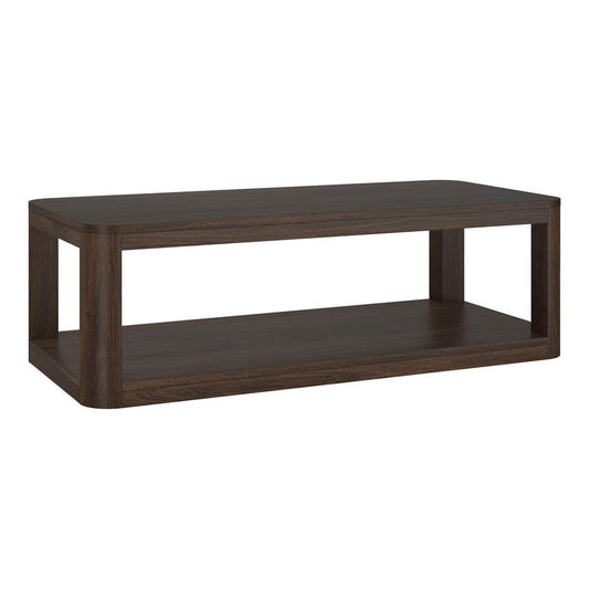 Hudson & Canal - Stellan 47in Wide Rectangular Coffee Table in Alder Brown - CT2197 veiw 1
