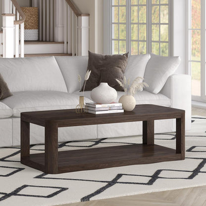 Hudson & Canal - Stellan 47in Wide Rectangular Coffee Table in Alder Brown - CT2197 veiw 4