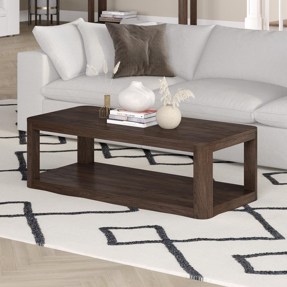 Hudson & Canal - Stellan 47in Wide Rectangular Coffee Table in Alder Brown - CT2197 veiw 6