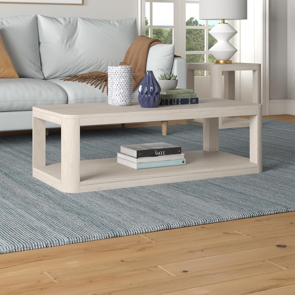 Hudson & Canal - Stellan 47in Wide Rectangular Coffee Table in Alder White - CT2196 veiw 5
