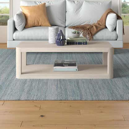 Hudson & Canal - Stellan 47in Wide Rectangular Coffee Table in Alder White - CT2196 veiw 6