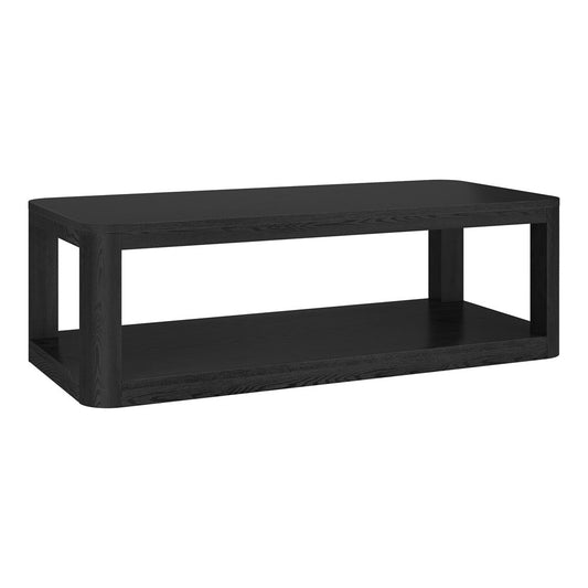 Hudson & Canal - Stellan 47in Wide Rectangular Coffee Table in Black Grain - CT2195 veiw 1