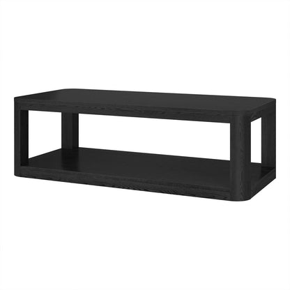 Hudson & Canal - Stellan 47in Wide Rectangular Coffee Table in Black Grain - CT2195 veiw 3
