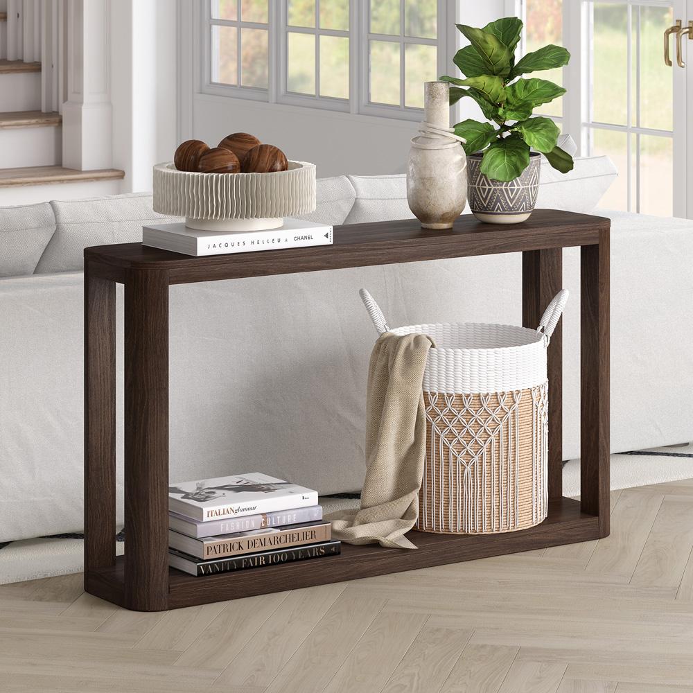 Hudson & Canal - Stellan 52in Wide Rectangular Console Table in Alder Brown - AT2200 veiw 4