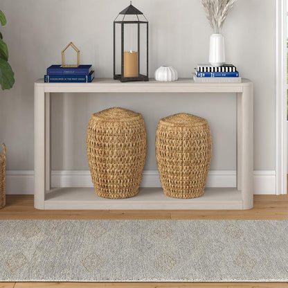 Hudson & Canal - Stellan 52in Wide Rectangular Console Table in Alder White - AT2199 veiw 6
