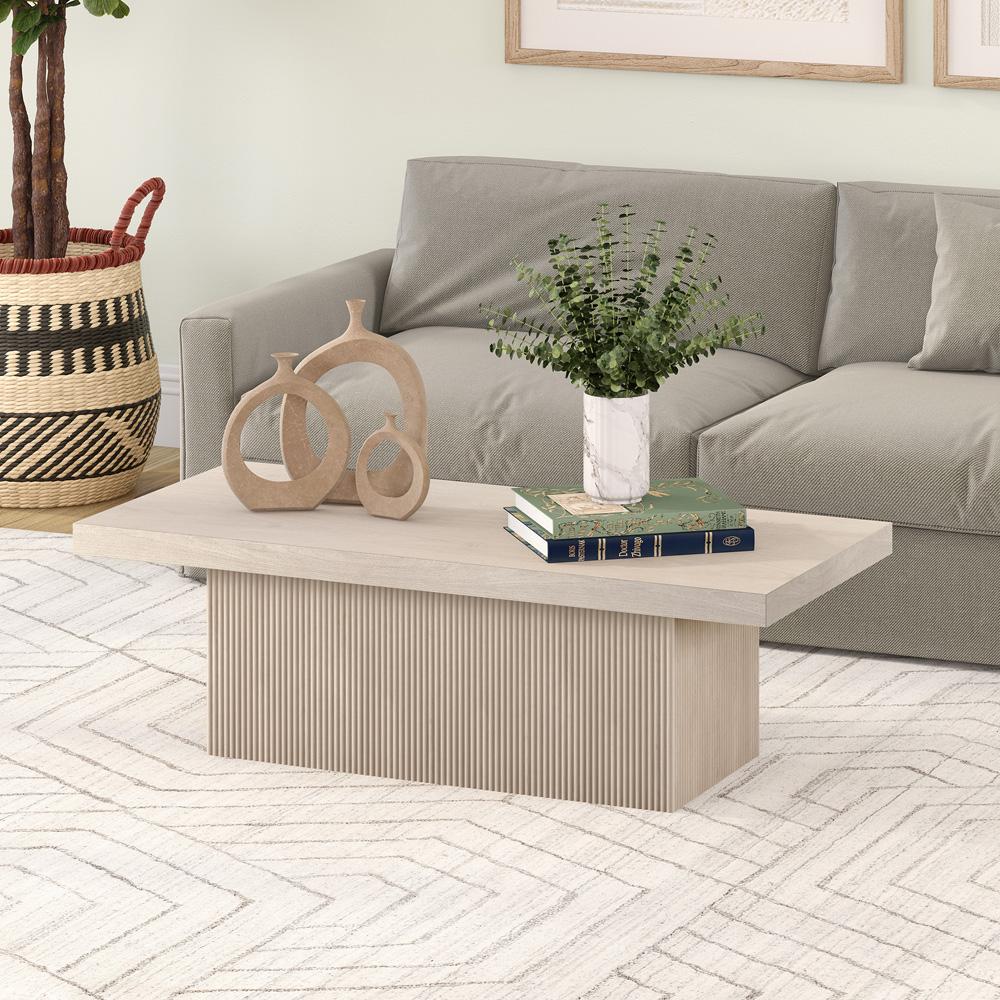 Hudson & Canal - Torren 48in Wide Rectangular Coffee Table in Alder White - CT2264 veiw 5