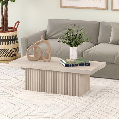 Hudson & Canal - Torren 48in Wide Rectangular Coffee Table in Alder White - CT2264 veiw 5