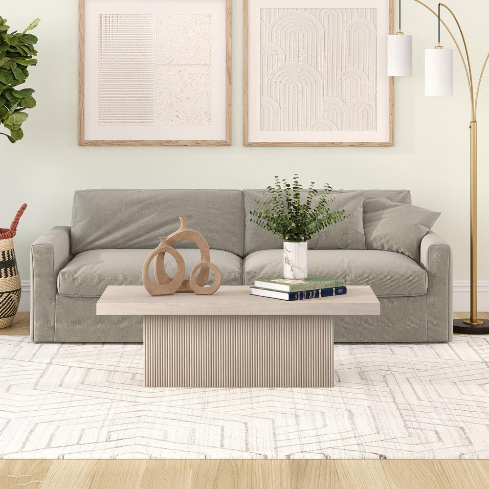 Hudson & Canal - Torren 48in Wide Rectangular Coffee Table in Alder White - CT2264 veiw 6