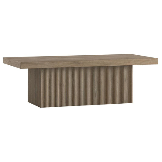 Hudson & Canal - Torren 48in Wide Rectangular Coffee Table in Antiqued Gray Oak - CT2265 veiw 1