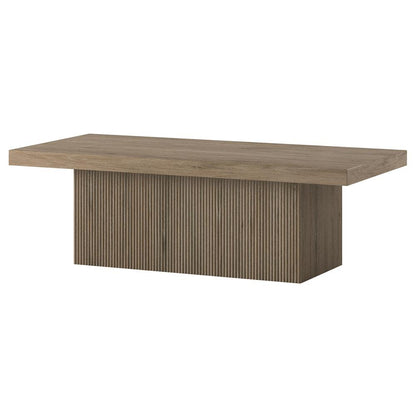 Hudson & Canal - Torren 48in Wide Rectangular Coffee Table in Antiqued Gray Oak - CT2265 veiw 3