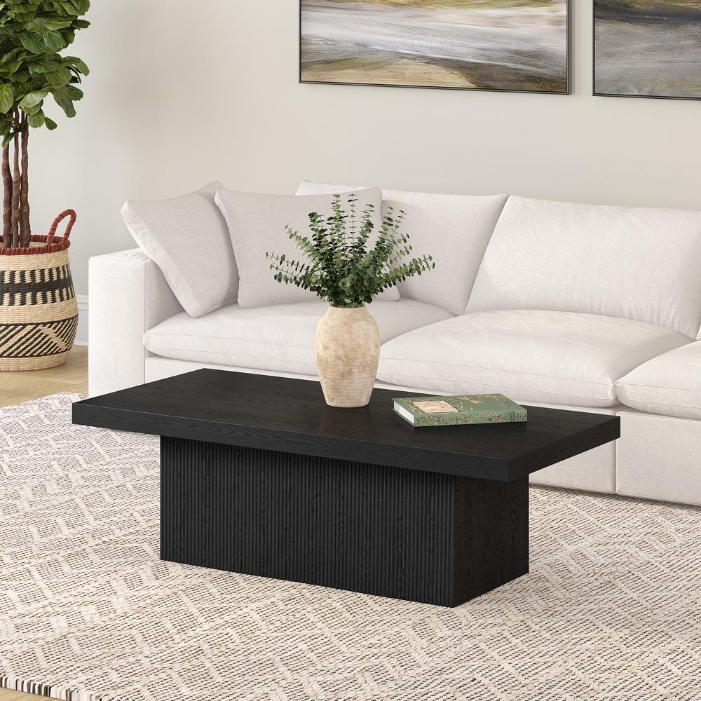 Hudson & Canal - Torren 48in Wide Rectangular Coffee Table in Black Grain - CT2263 veiw 6