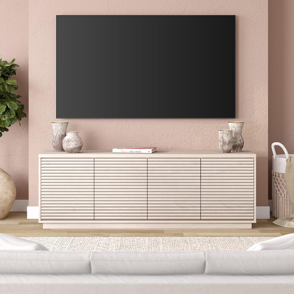 Hudson & Canal - Tullis Rectangular TV Stand for TVs up to 78in in Alder White - TV2234 veiw 5
