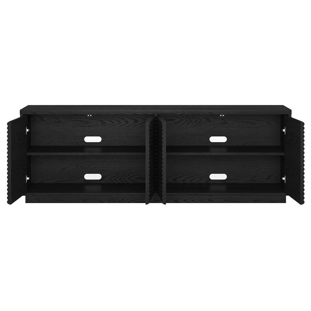 Hudson & Canal - Tullis Rectangular TV Stand for TVs up to 78in in Black Grain - TV2233 veiw 4