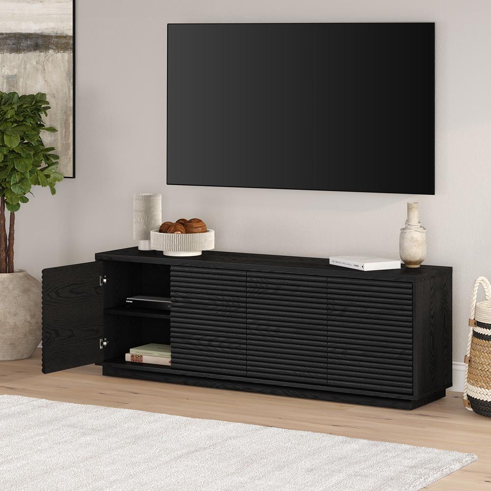 Hudson & Canal - Tullis Rectangular TV Stand for TVs up to 78in in Black Grain - TV2233 veiw 7