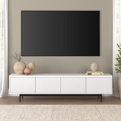 Hudson & Canal - Whitman Rectangular TV Stand for TVs up to 85in in Alder White - TV2187 veiw 5