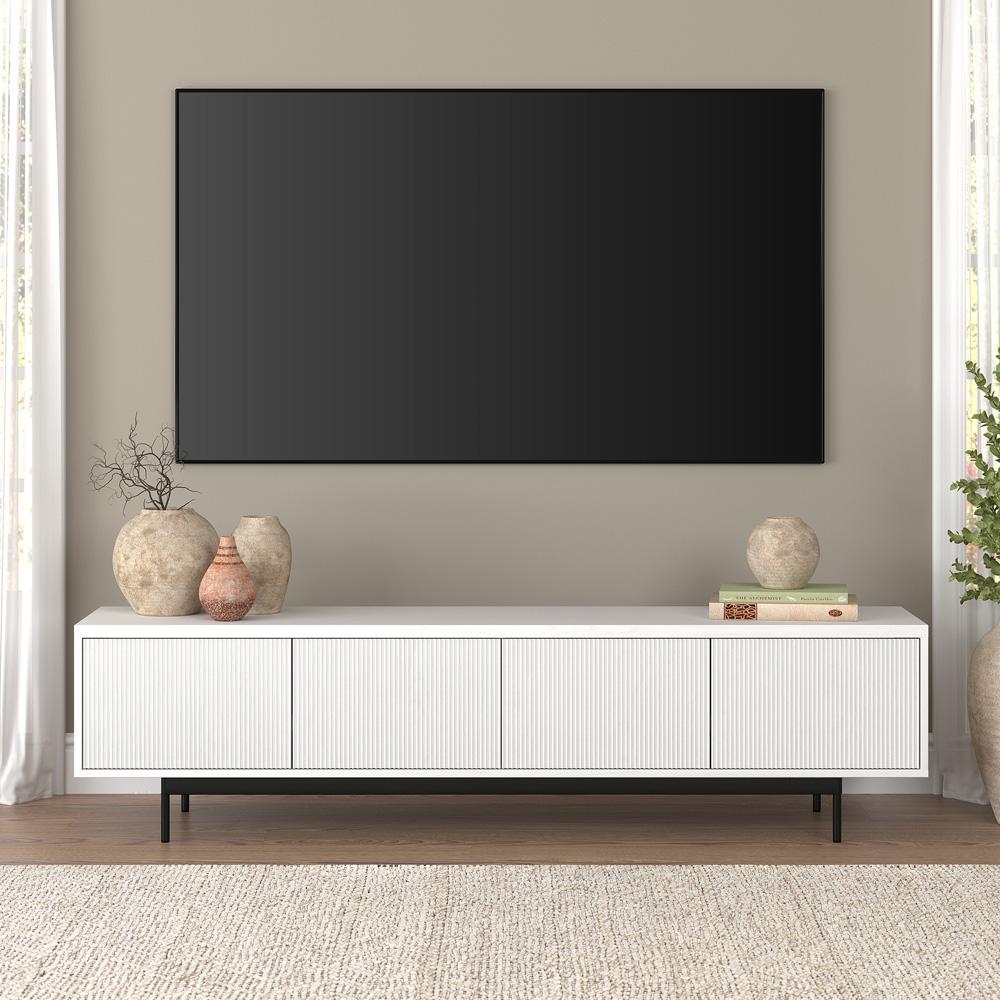 Hudson & Canal - Whitman Rectangular TV Stand for TVs up to 85in in White - TV2186 veiw 5